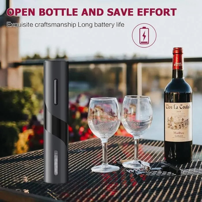 Tire Bouchon Électrique ,coupe-capsule, bouchon de bouteille de vin et bec verseur-pour la maison, le restaurant - TOPESCT