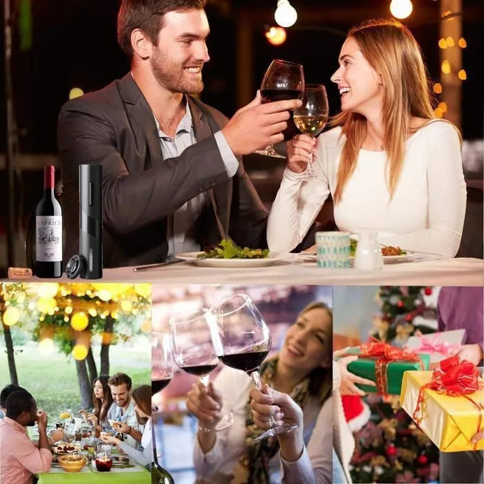 Tire Bouchon Électrique ,coupe-capsule, bouchon de bouteille de vin et bec verseur-pour la maison, le restaurant - TOPESCT